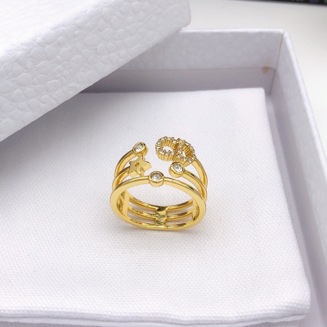 Dior Star Diamonds 18K Gold Ring