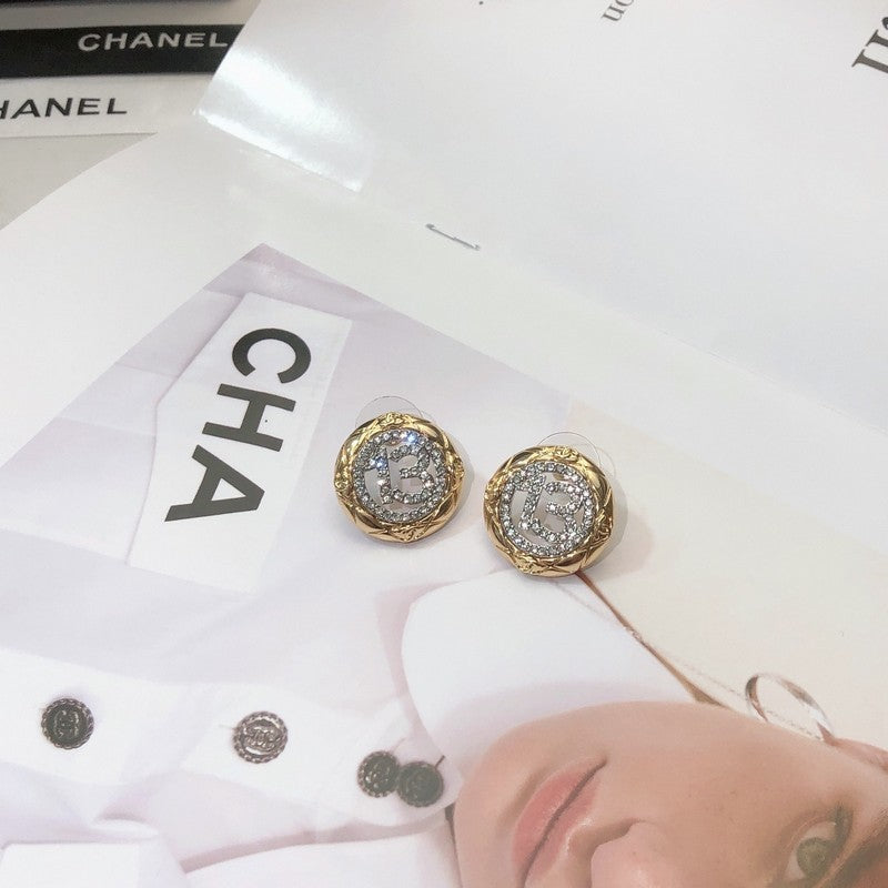 Chanel No.13 Diamond 18K Gold Earrings