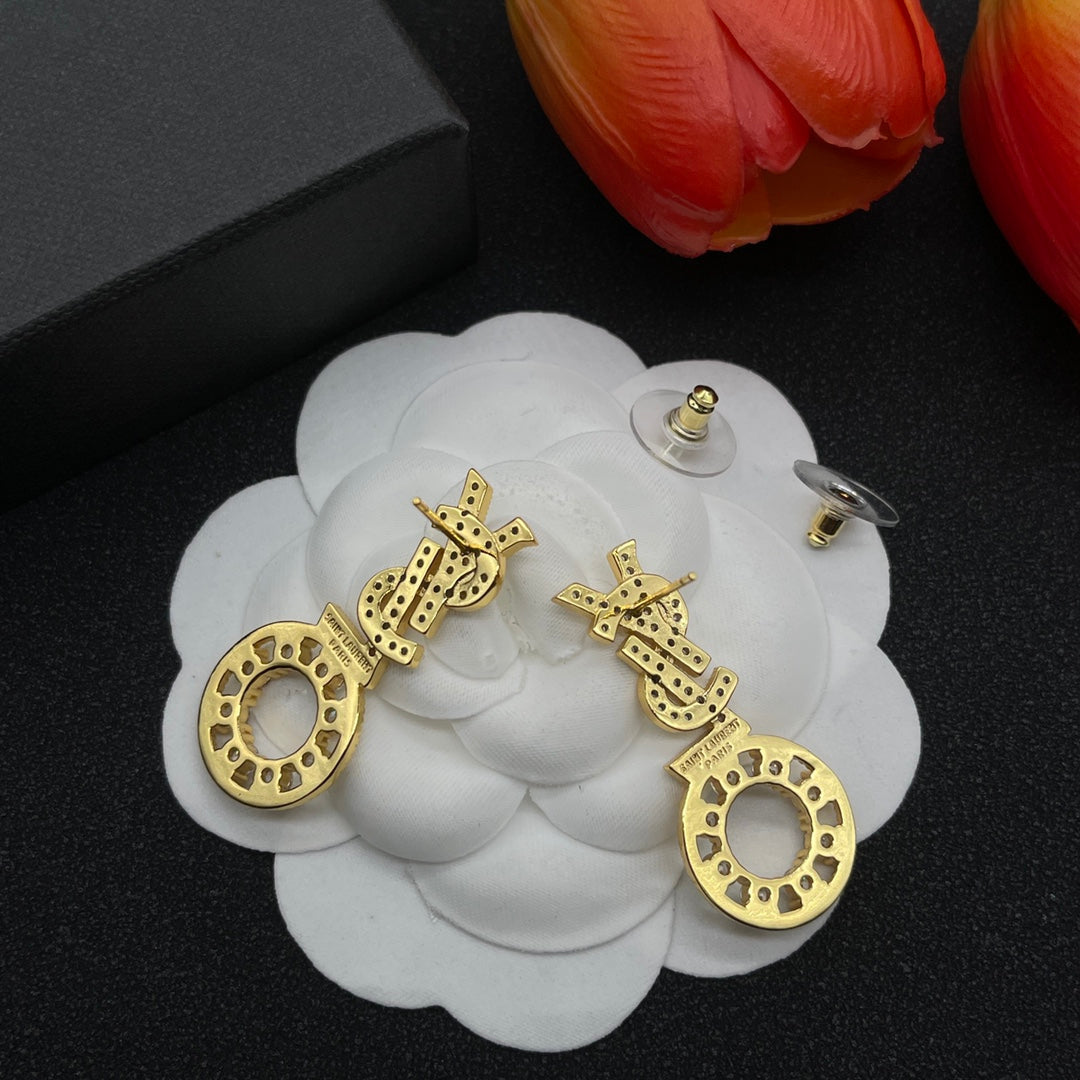 YSL Diamonds 18K Gold Earrings