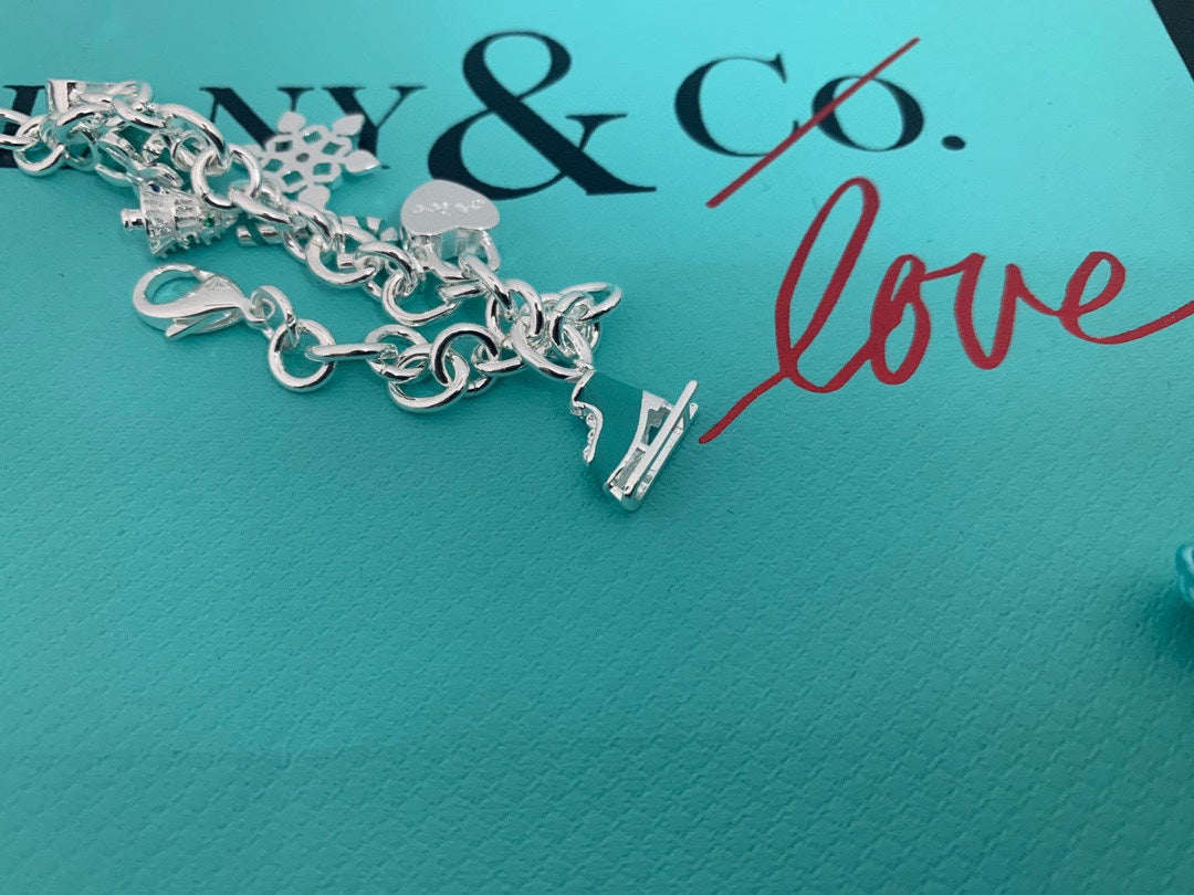 Tiffany Christmas Tag 18K Gold Bracelet