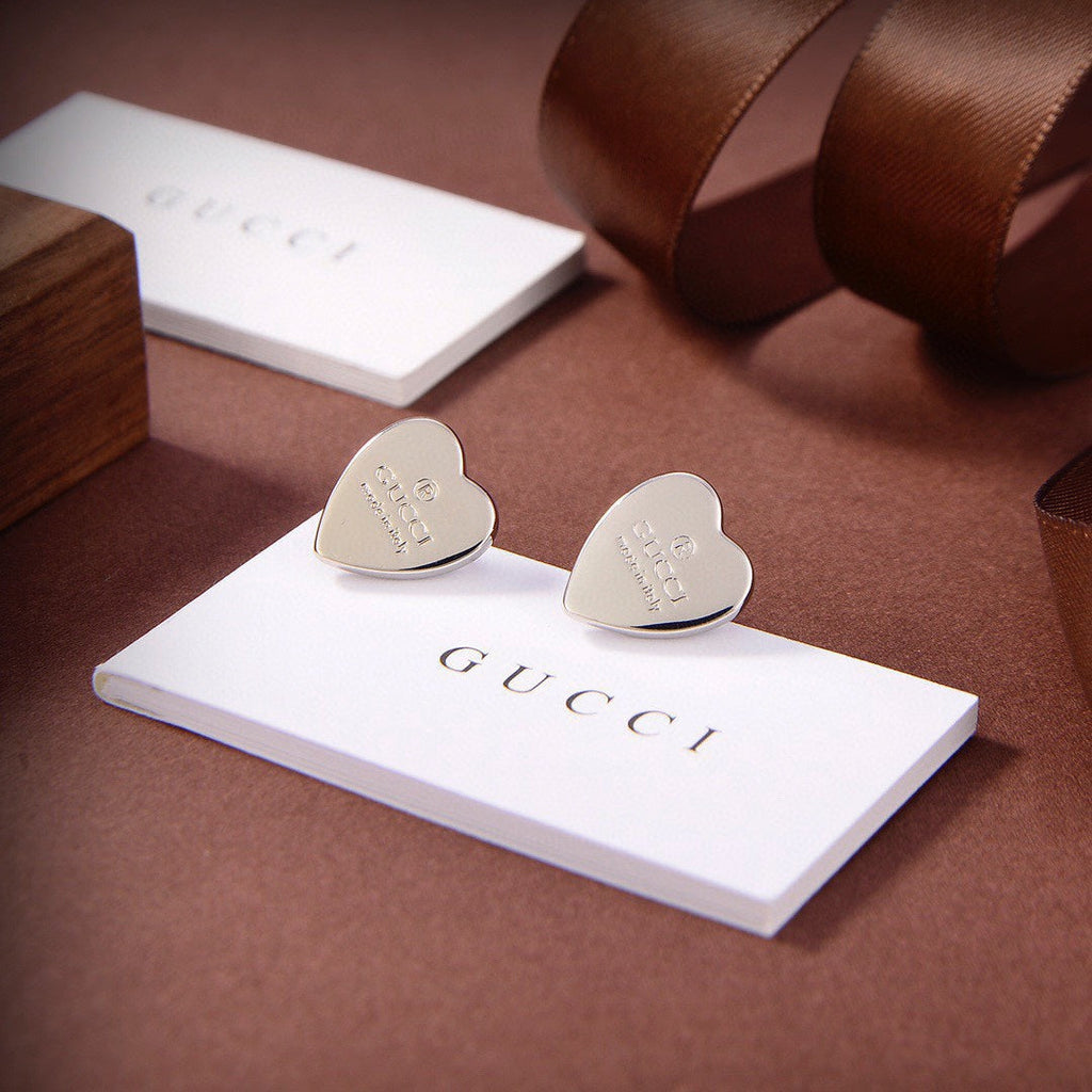 Gucci Double Heart 18K Gold Earrings