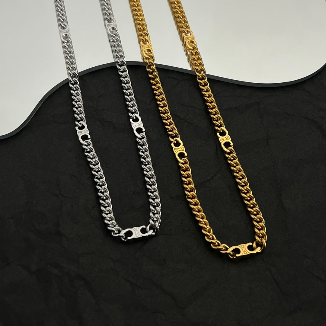 Celine Gourmette Chain 18K Gold Necklace