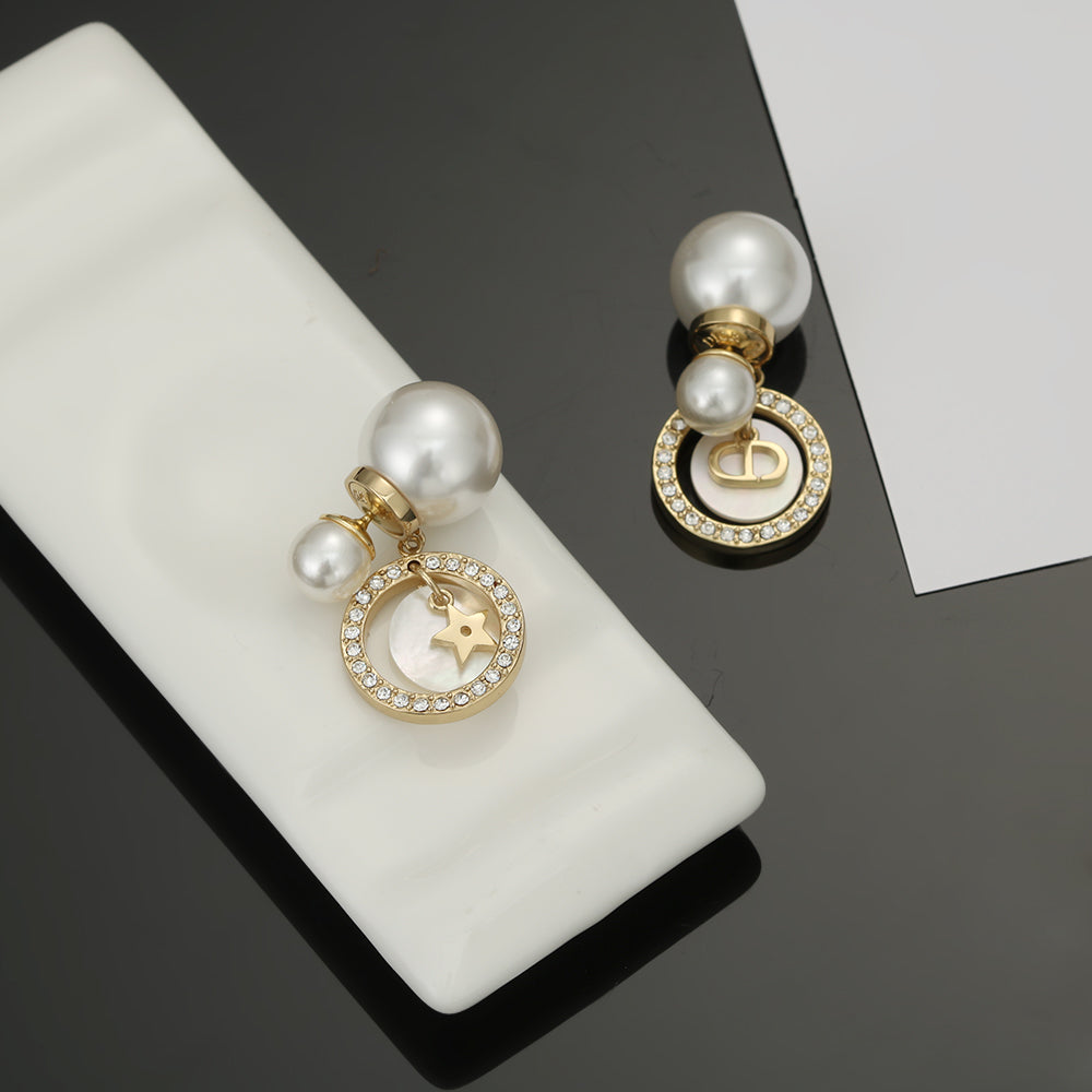 Dior Tribales Pearl 18K Gold Earrings