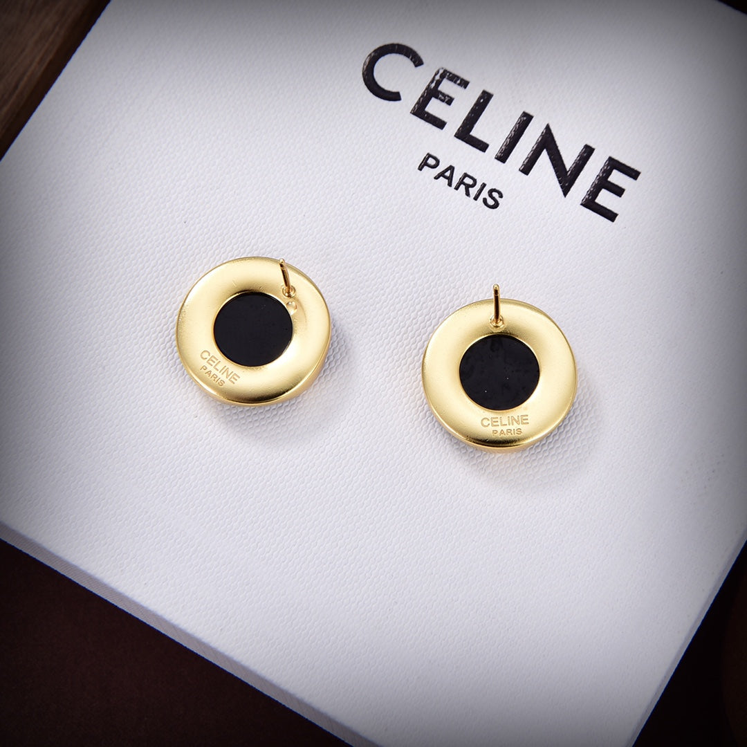 Celine Pearl 18K Gold Earrings