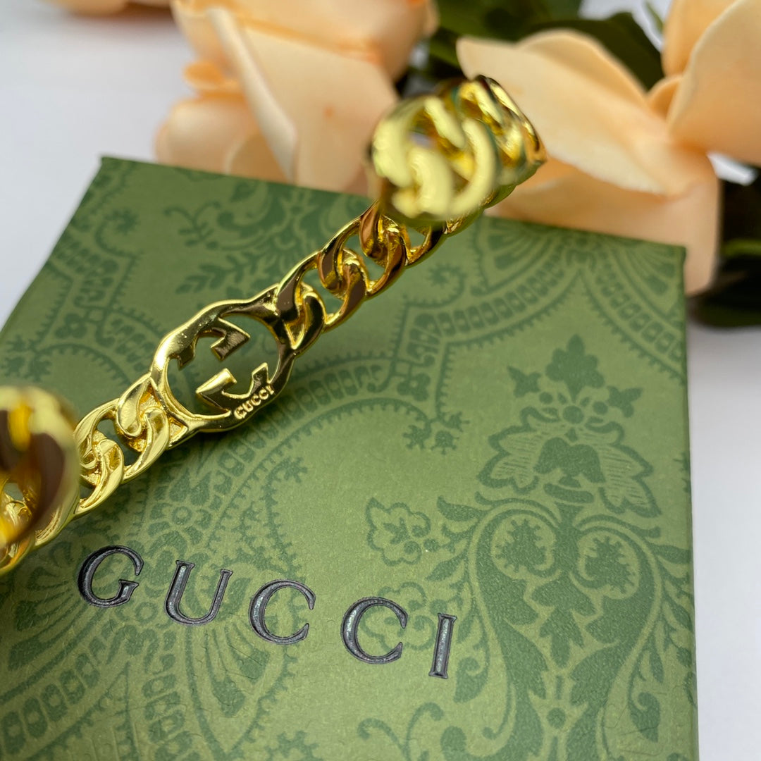 Gucci Double Chain 18K Gold Bracelet