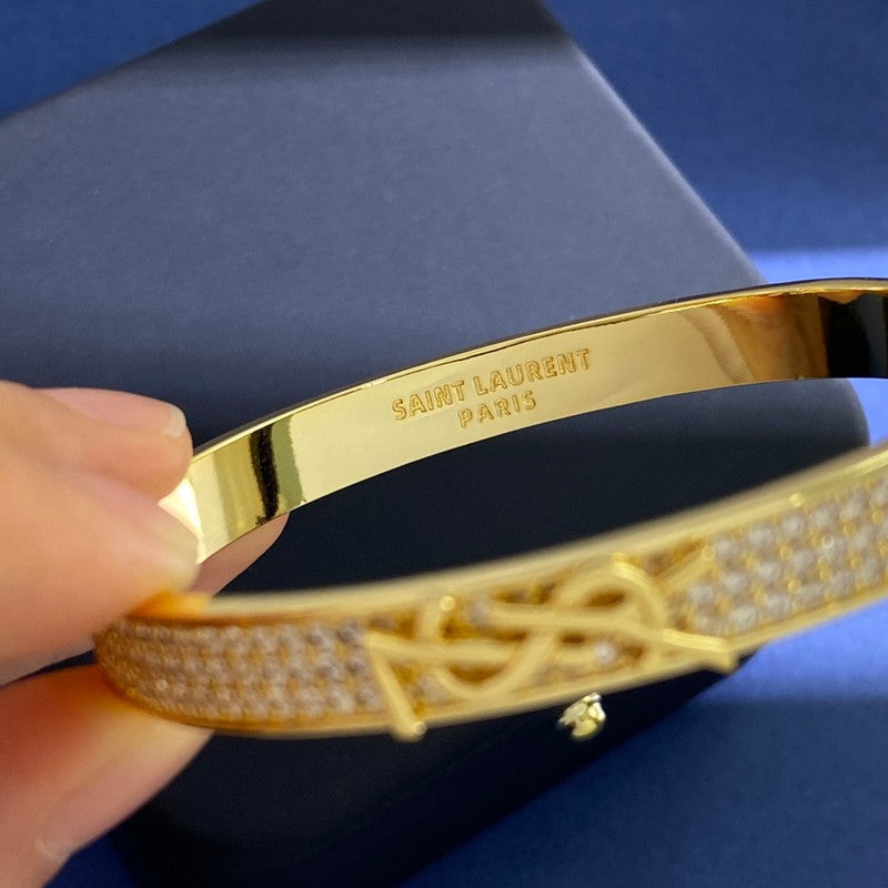 YSL Diamond 18K Gold Bracelet