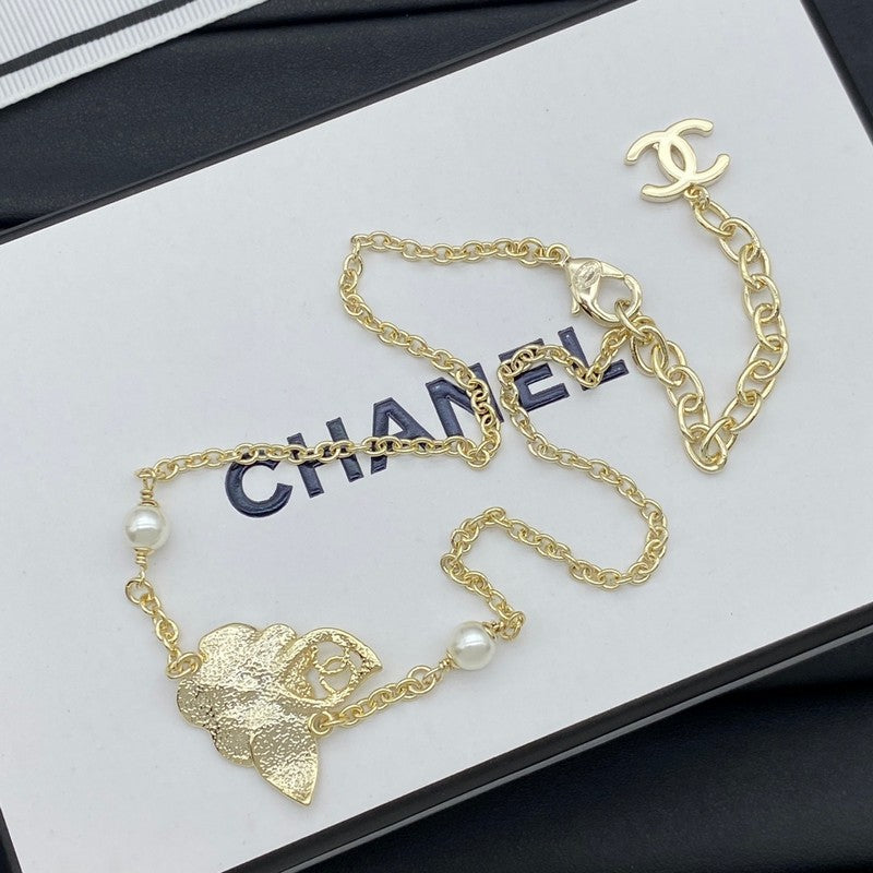 Chanel Camellia 18K Gold Necklace