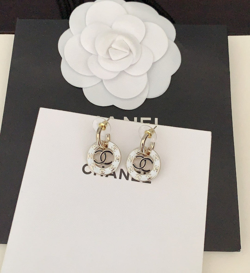 Chanel Circle 18K Gold Earrings