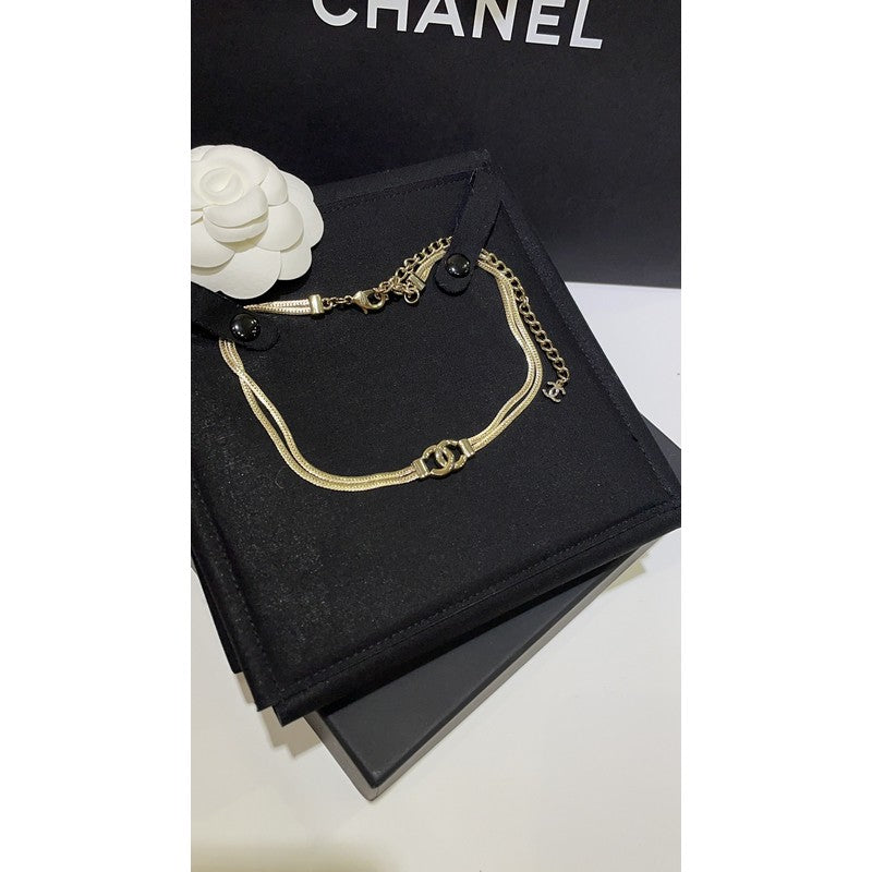 Chanel Gold Choker Chain 18K Gold Necklace