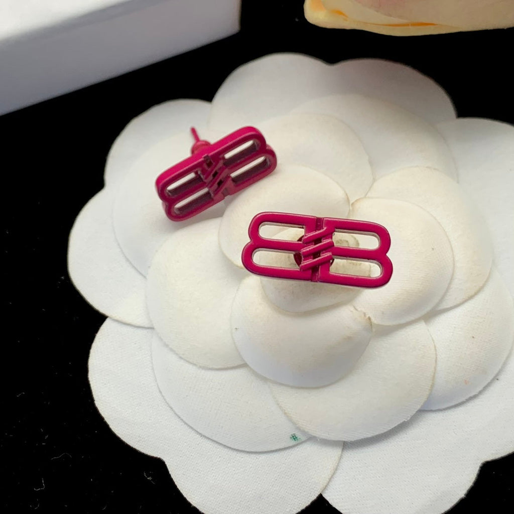 Balenciaga Pink Icon 18K Gold Earrings