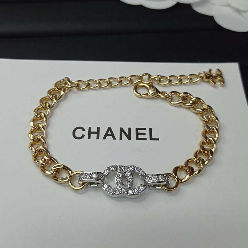 Chanel Diamond Chain 18K Gold Bracelet
