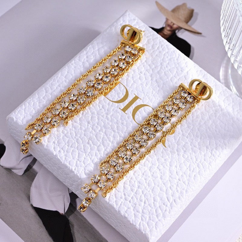 Dior Sparkle 18K Gold Earrings