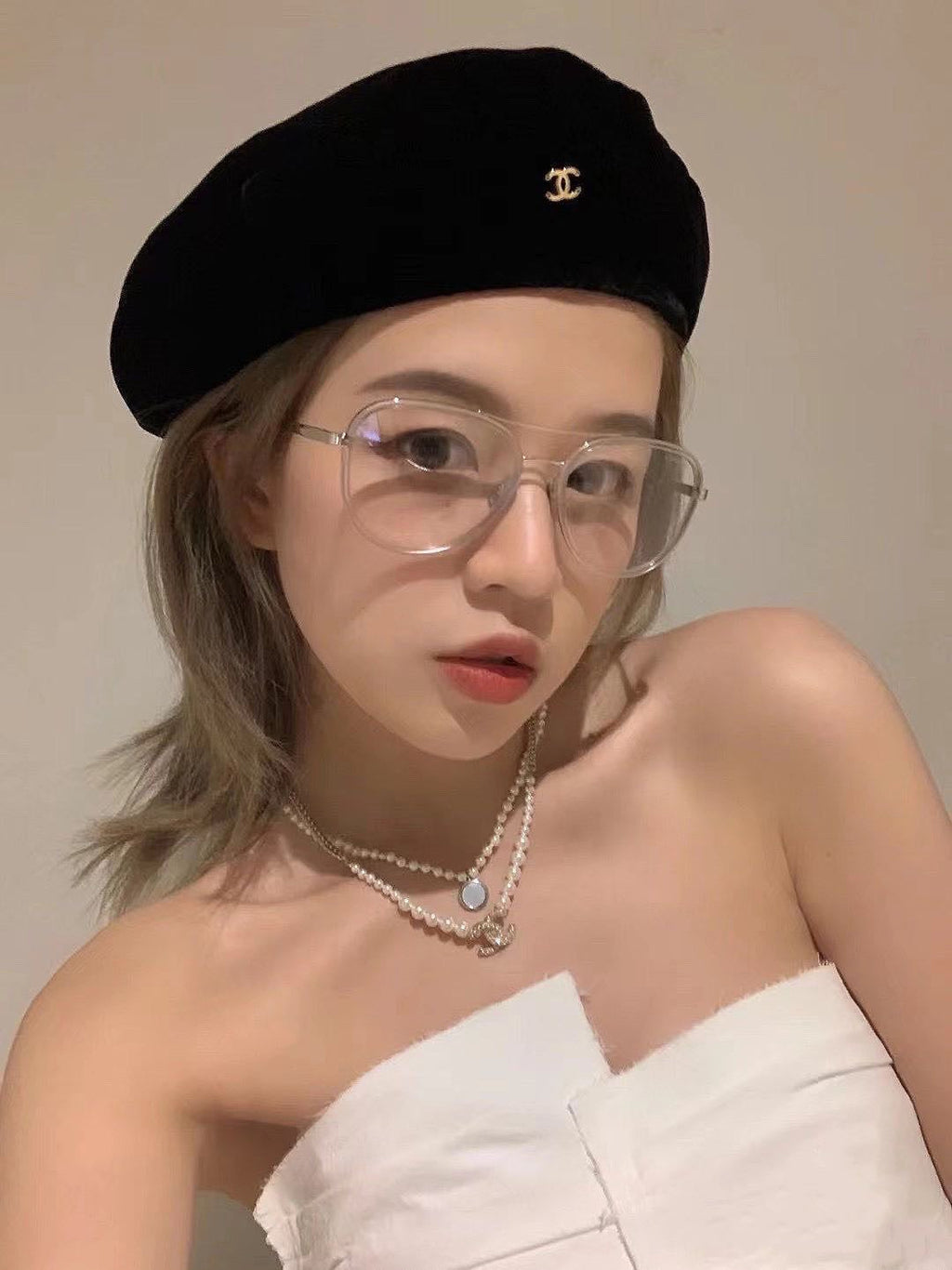 Chanel Pearls Choker 18K Gold Necklace