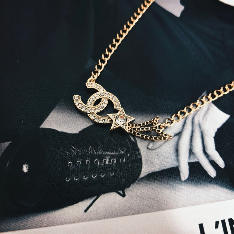 Chanel Star Diamond 18K Gold Necklace