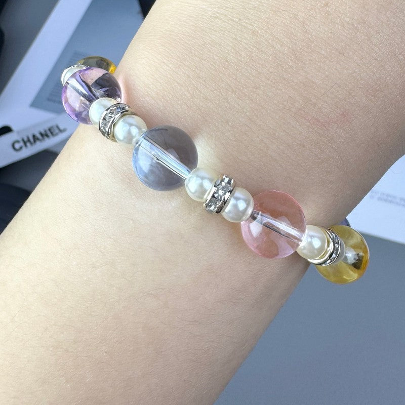 Chanel 26C Color Crystal 18K Gold Bracelet