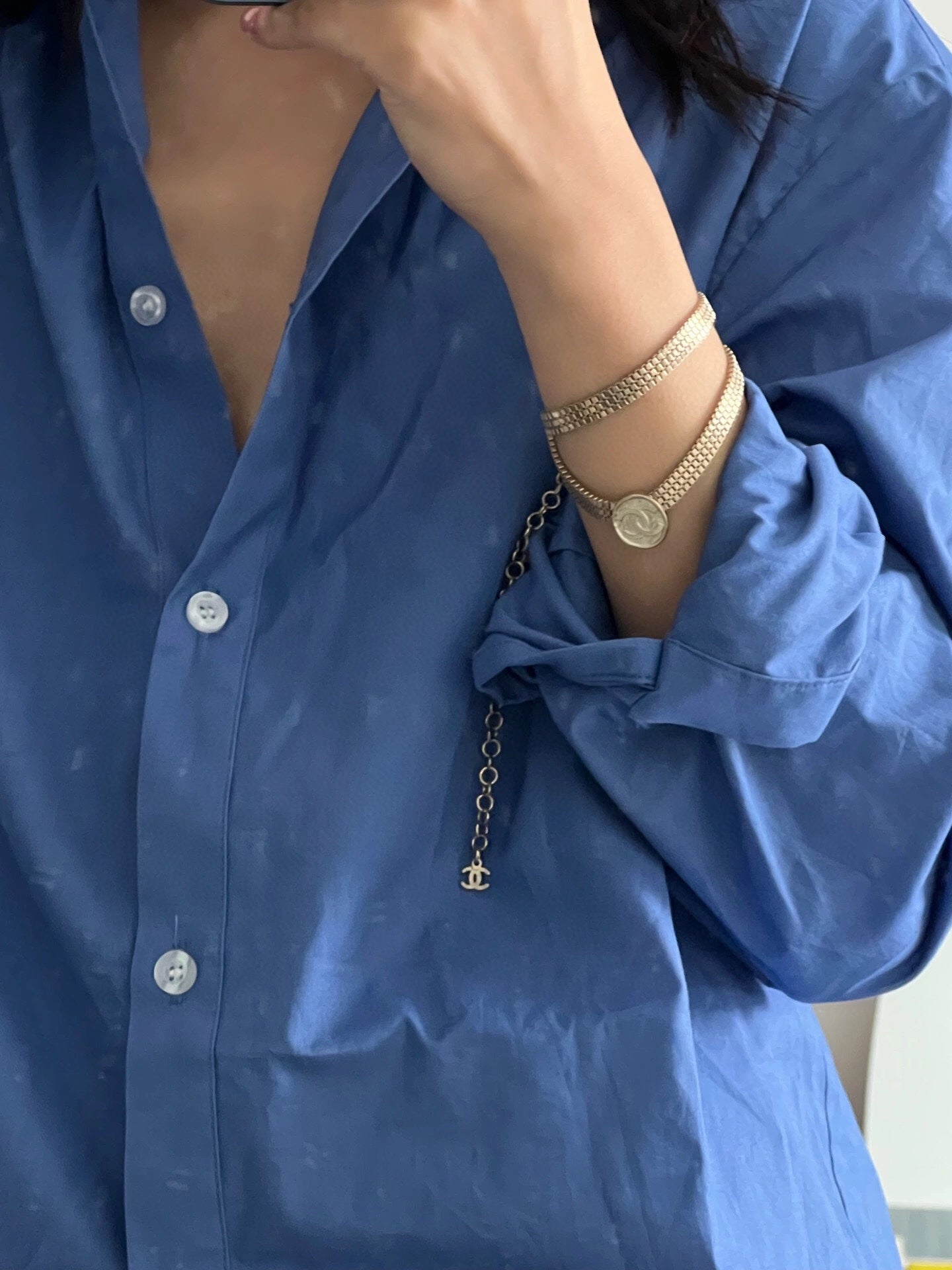 Chanel Choker Chain 18K Gold Necklace