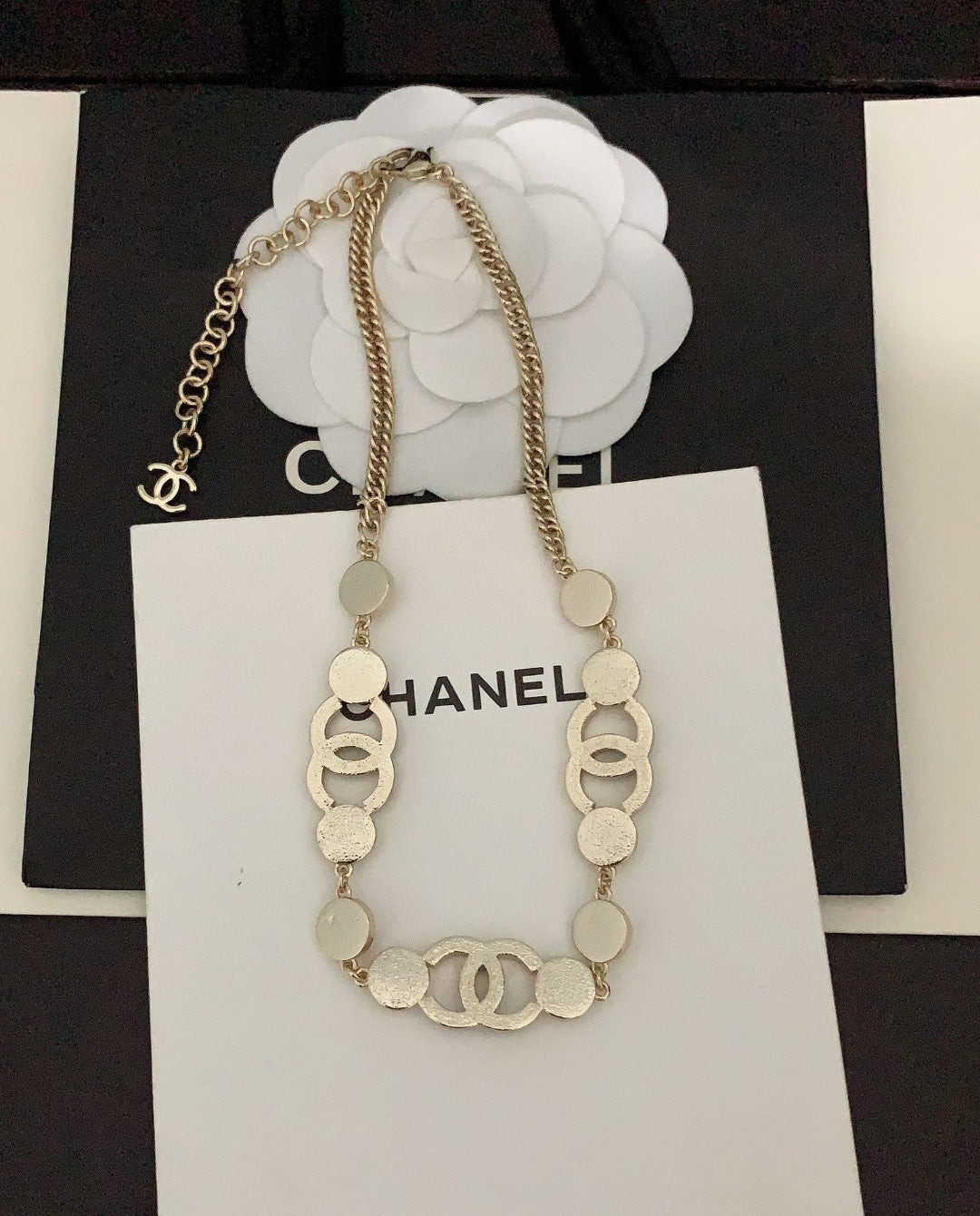 Chanel Blue Choker 18K Gold Necklace