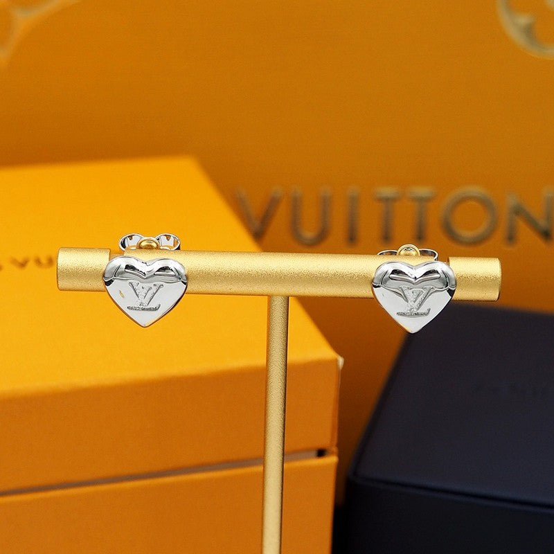 Louis Vuitton Heart 18K Gold Earrings