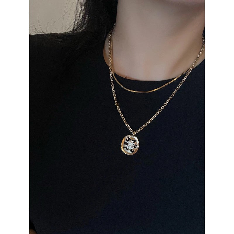 Chanel Script 18K Gold Necklace