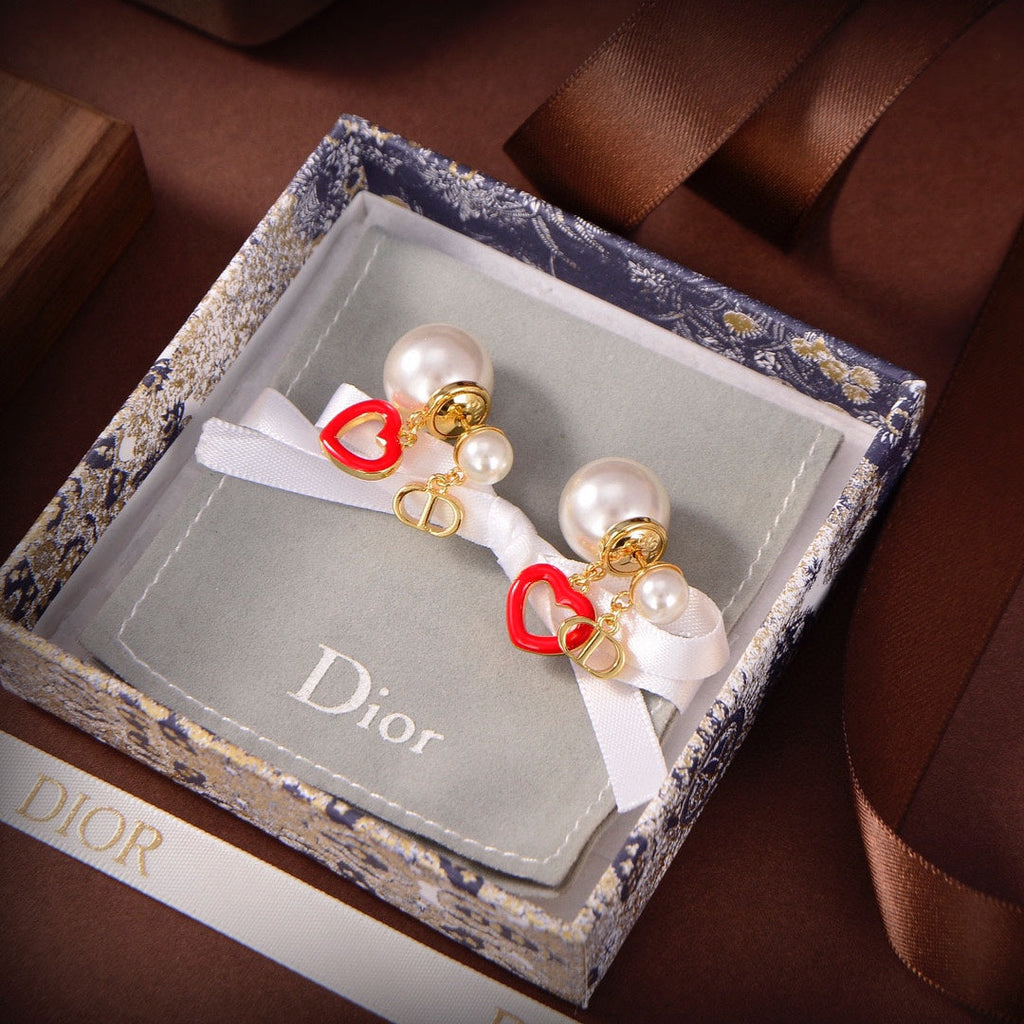 Dior Heart Valentine 18K Gold Earrings