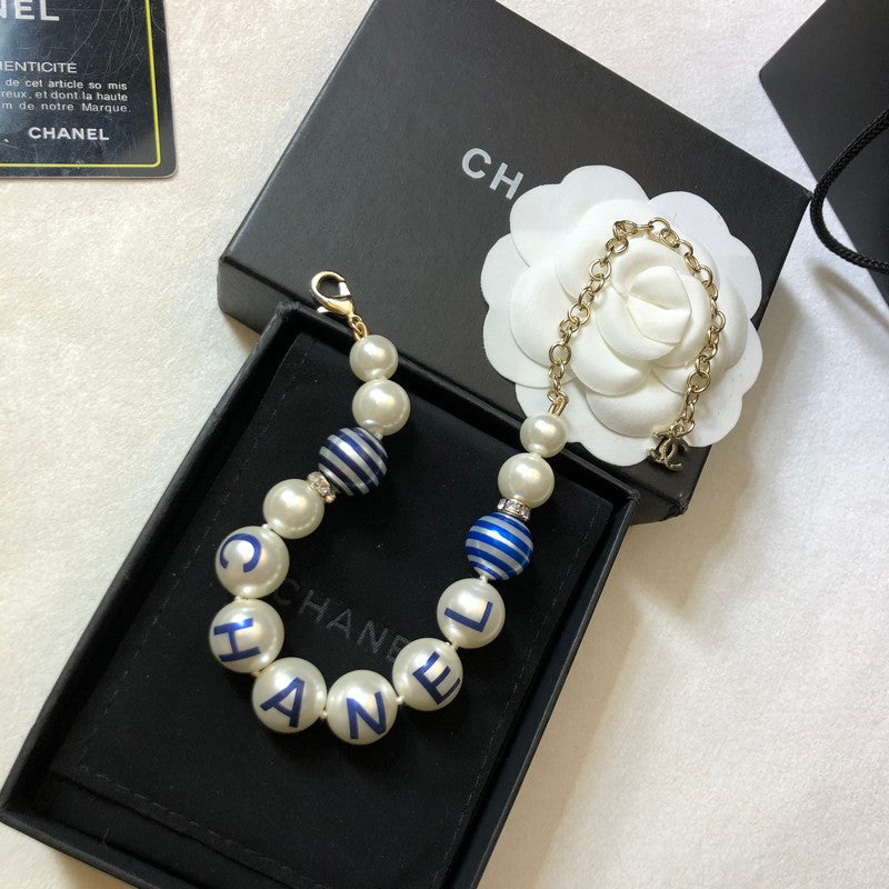 Chanel Blue Pearl 18K Gold Bracelet