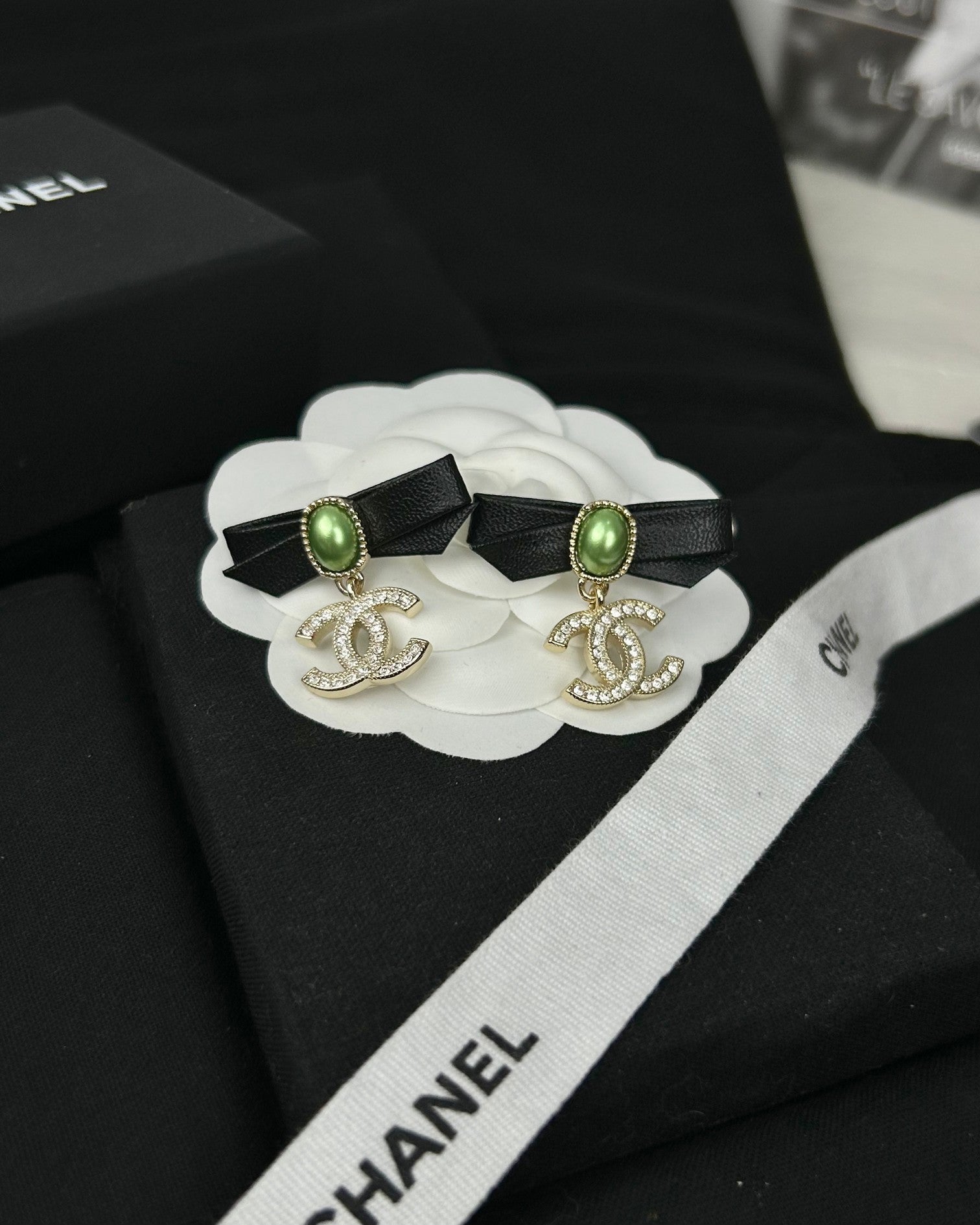 Chanel Bow 18K Gold Earrings