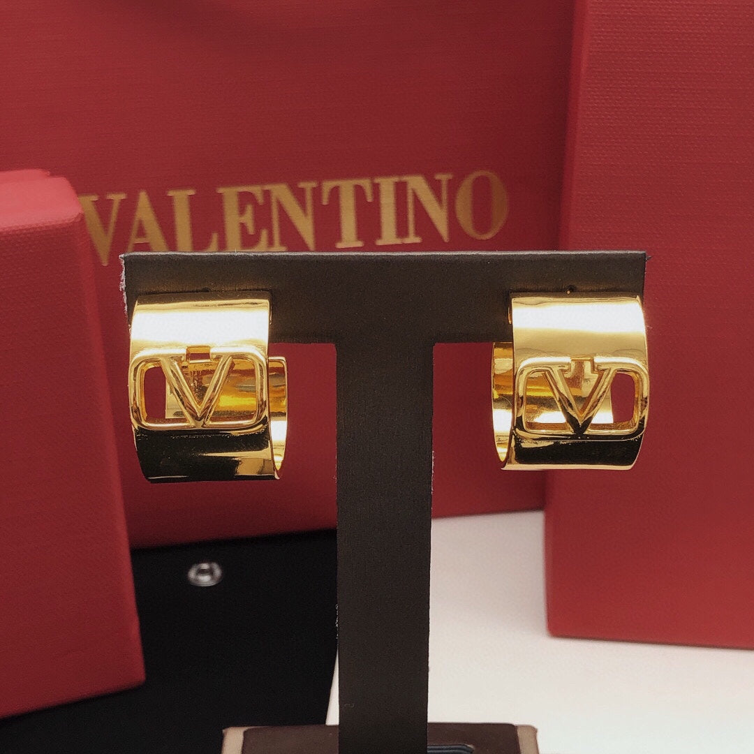 Valentino Cuff 18K Gold Earrings