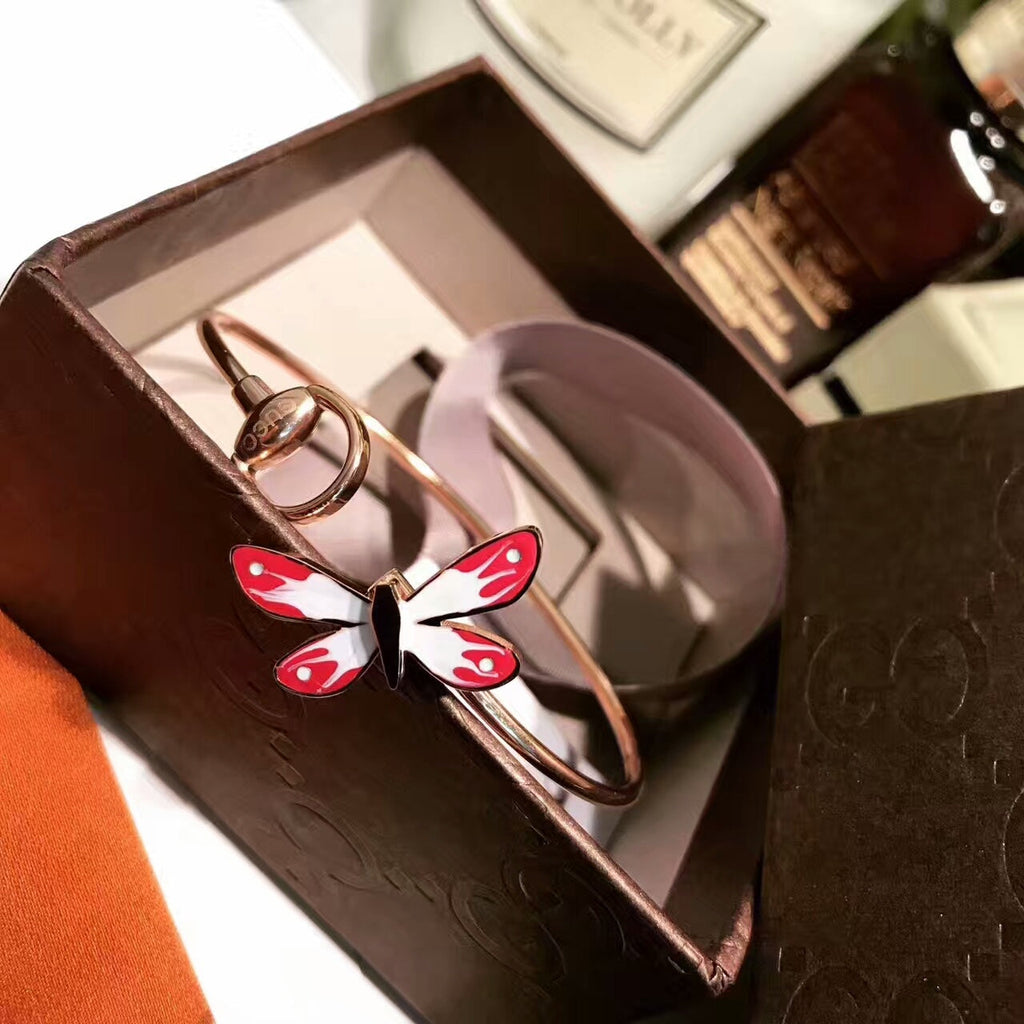 Gucci Double Flora Bangle 18K Gold Bracelet