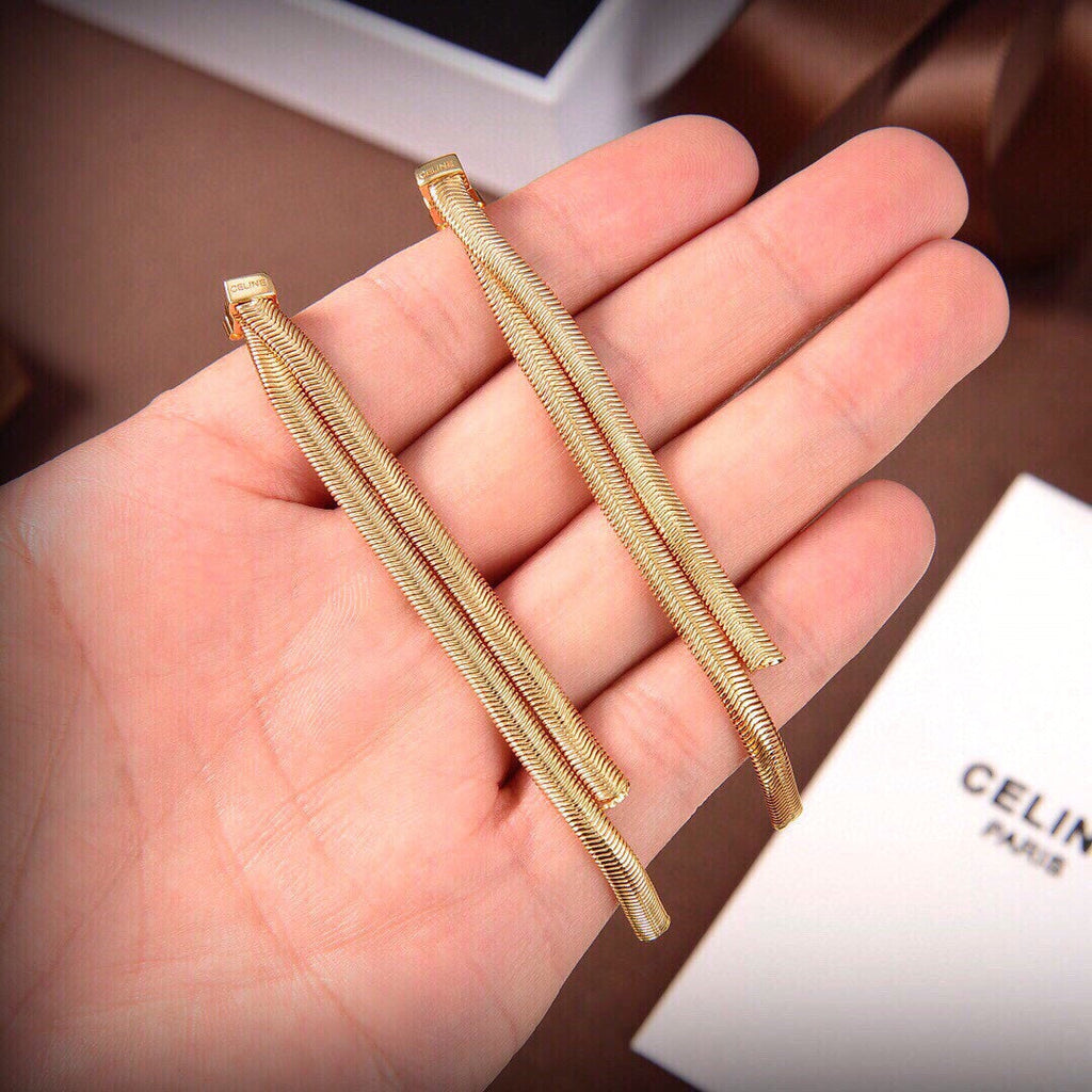 Celine Tassel 18K Gold Earrings