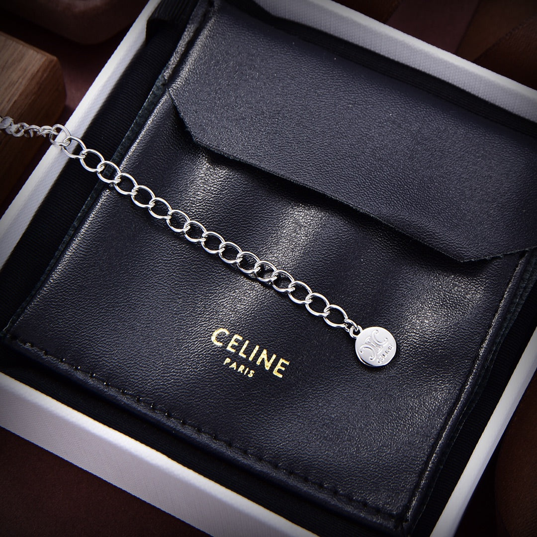 Celine Celine Line Diamonds 18K Gold Necklace