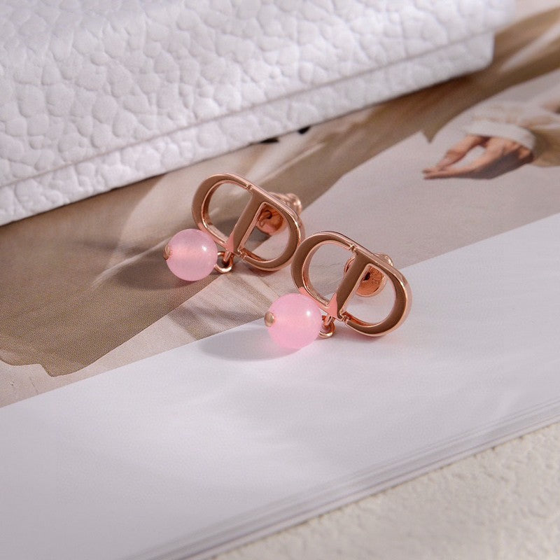 Dior Petit Pink 18K Gold Earrings