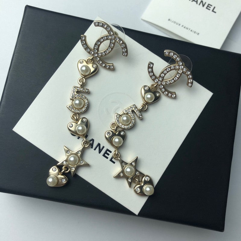 Chanel No.5 Long 18K Gold Earrings