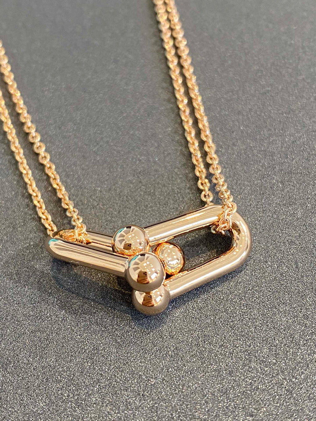 Tiffany HardWear Double Link 18K Gold Necklace