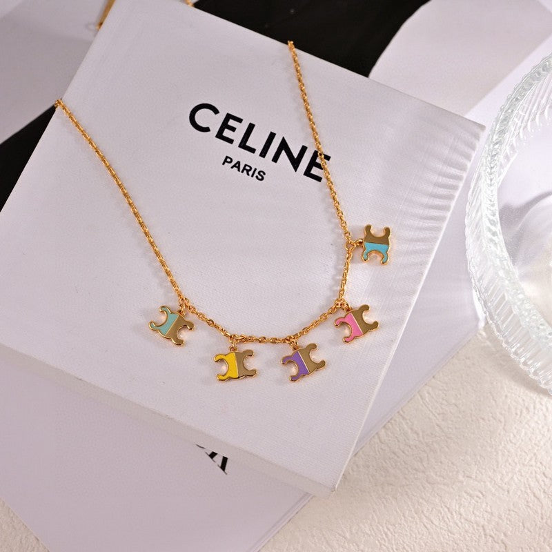 Celine Teen Charms 18K Gold Necklace
