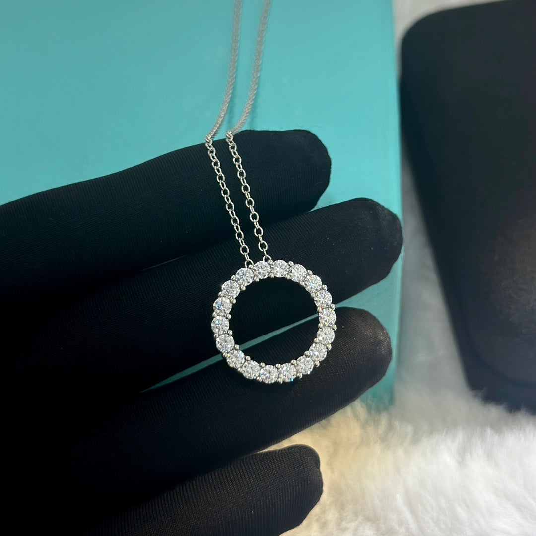 Tiffany Circle Diamonds 18K Gold Necklace