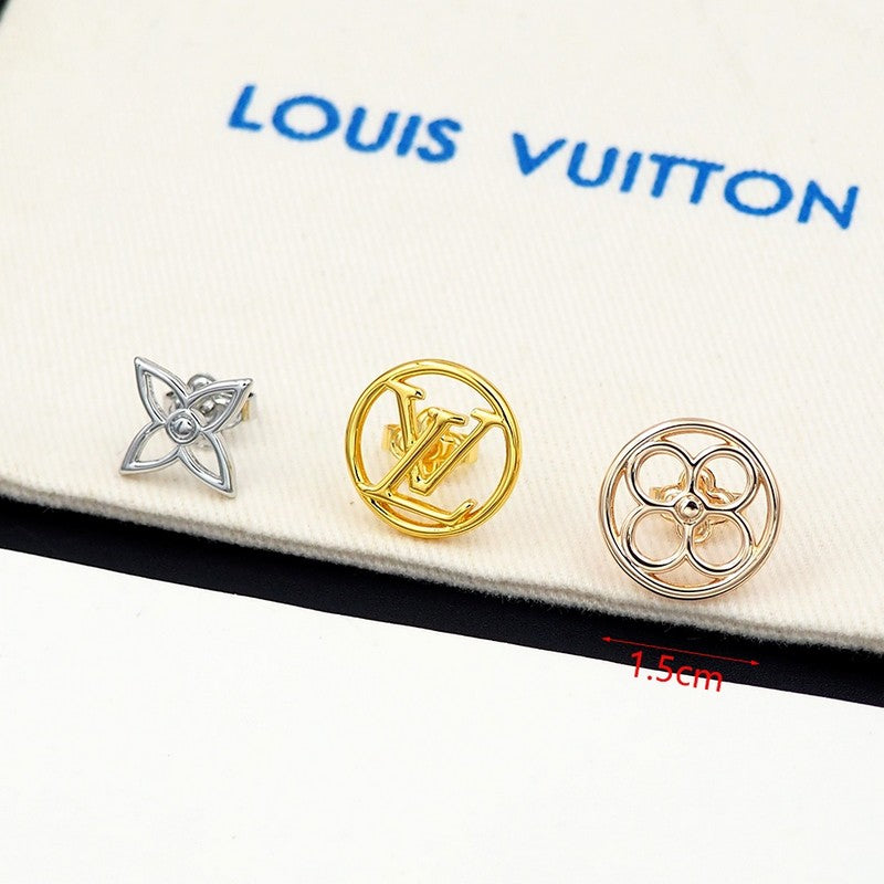 Louis Vuitton Lace 18K Gold Earrings