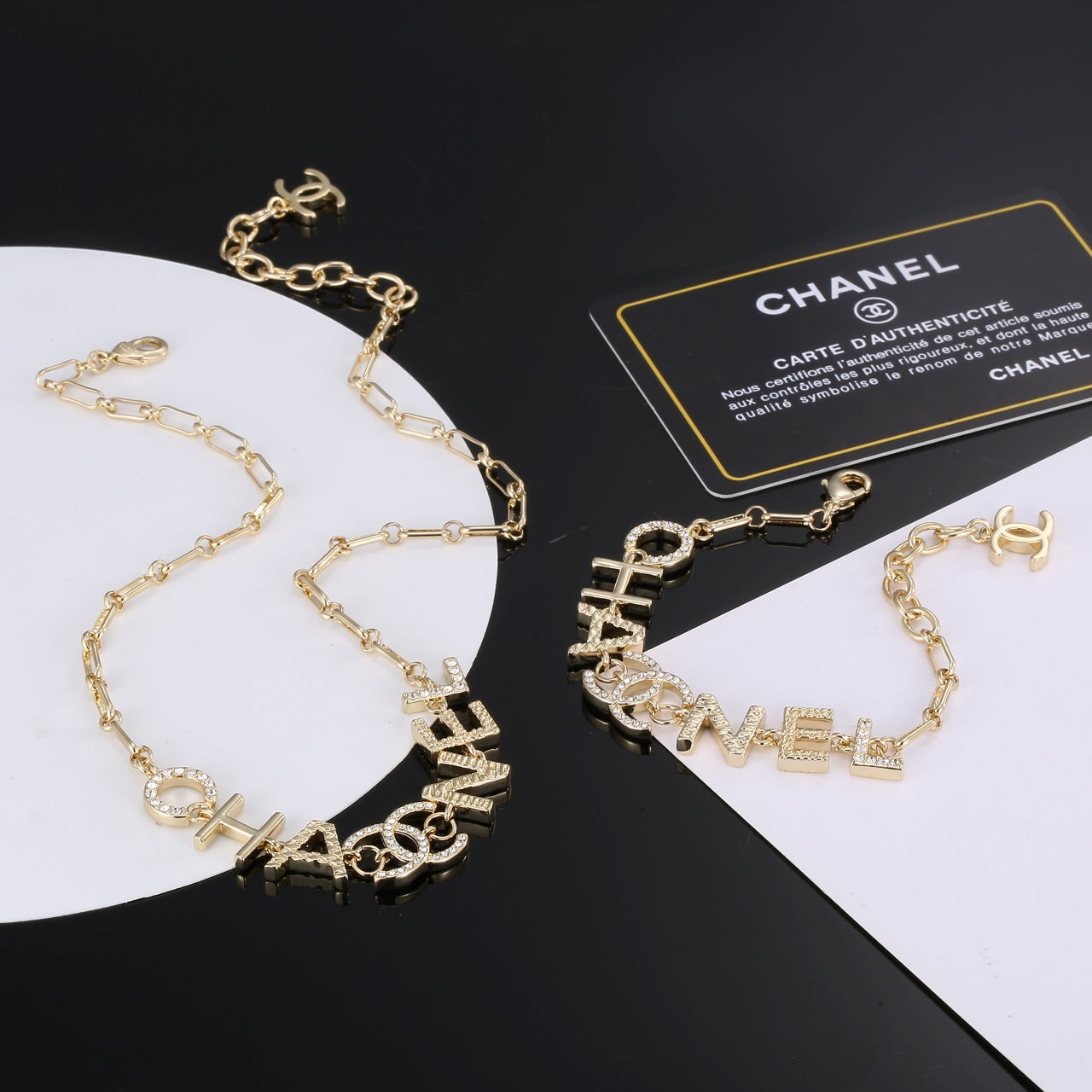 Chanel Script Chain 18K Gold Necklace