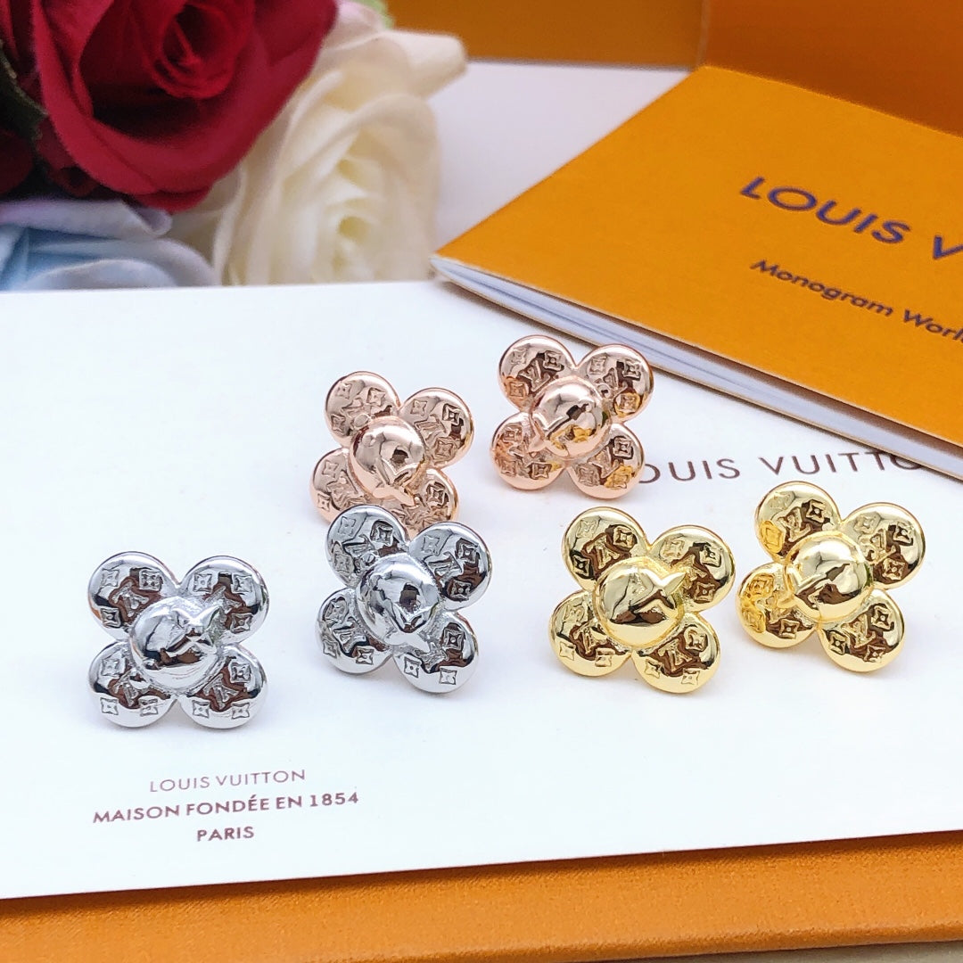 Louis Vuitton Vivienne 18K Gold Earrings