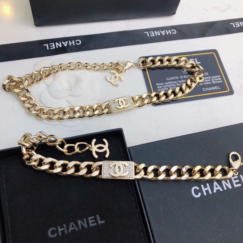 Chanel Diamonds Chain 18K Gold Necklace