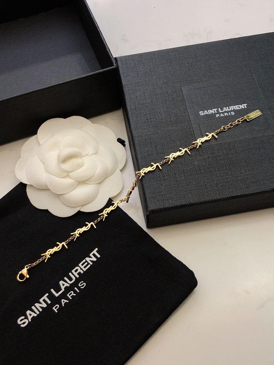 YSL Mini Cassan 18K Gold Bracelet