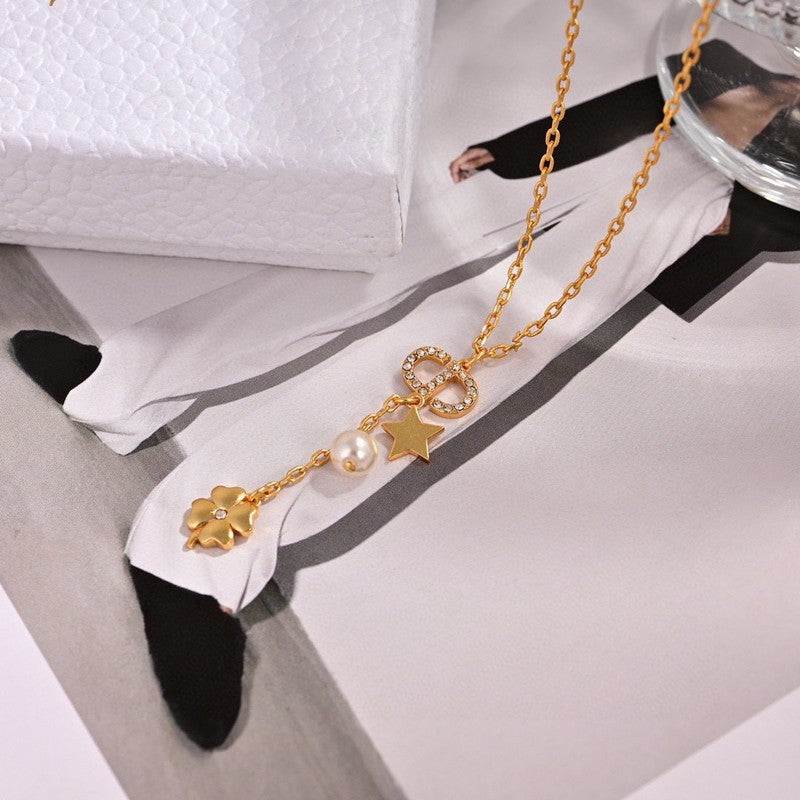 Dior Petit Lucky Charms 18K Gold Necklace