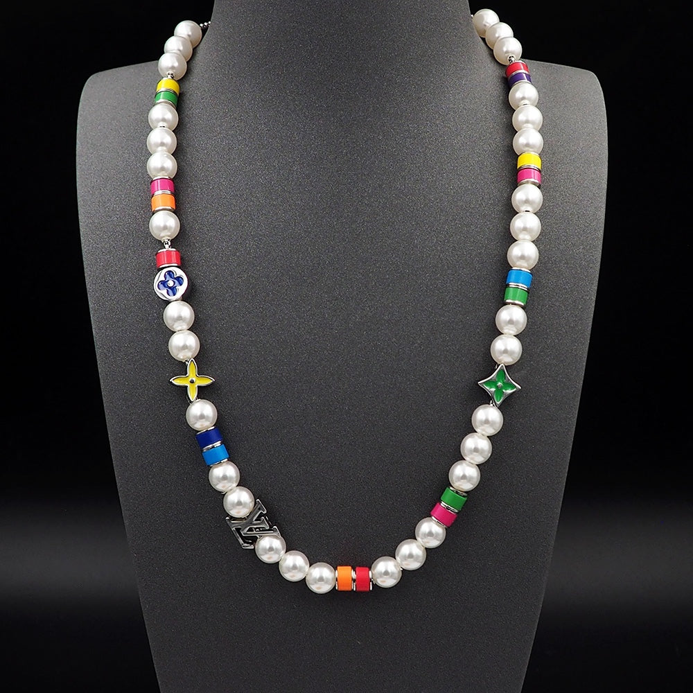Louis Vuitton MNG Pearls Party 18K Gold Necklace