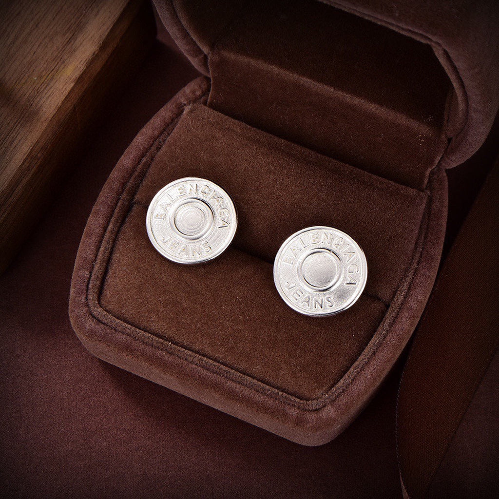 Balenciaga Circle 18K Gold Earrings