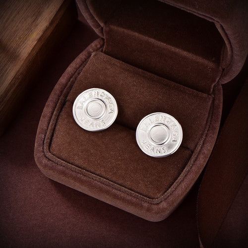 Balenciaga Circle 18K Gold Earrings