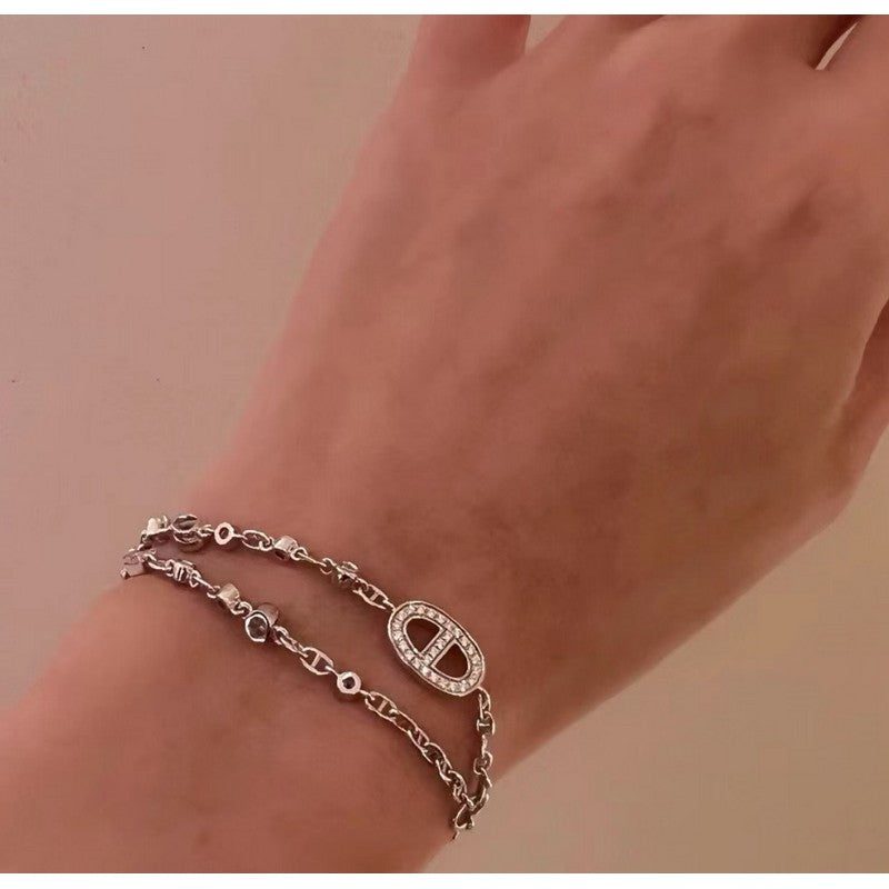 Hermes Farandole Diamond 18K Gold Bracelet