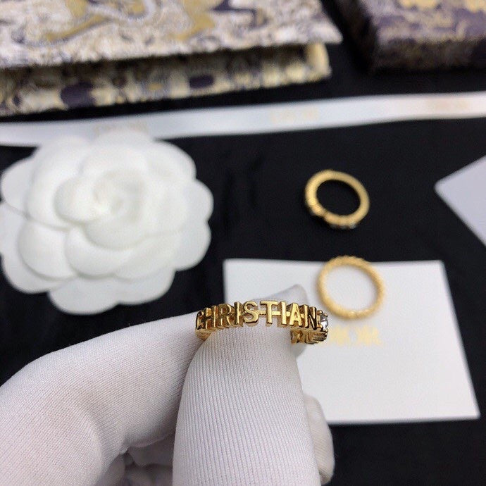 Dior Star Set Of Three 18K Gold Ring