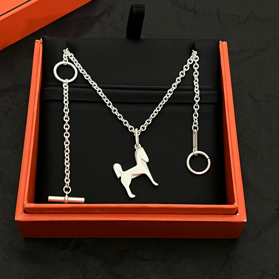 Hermes Panache Pendant 18K Gold Necklace