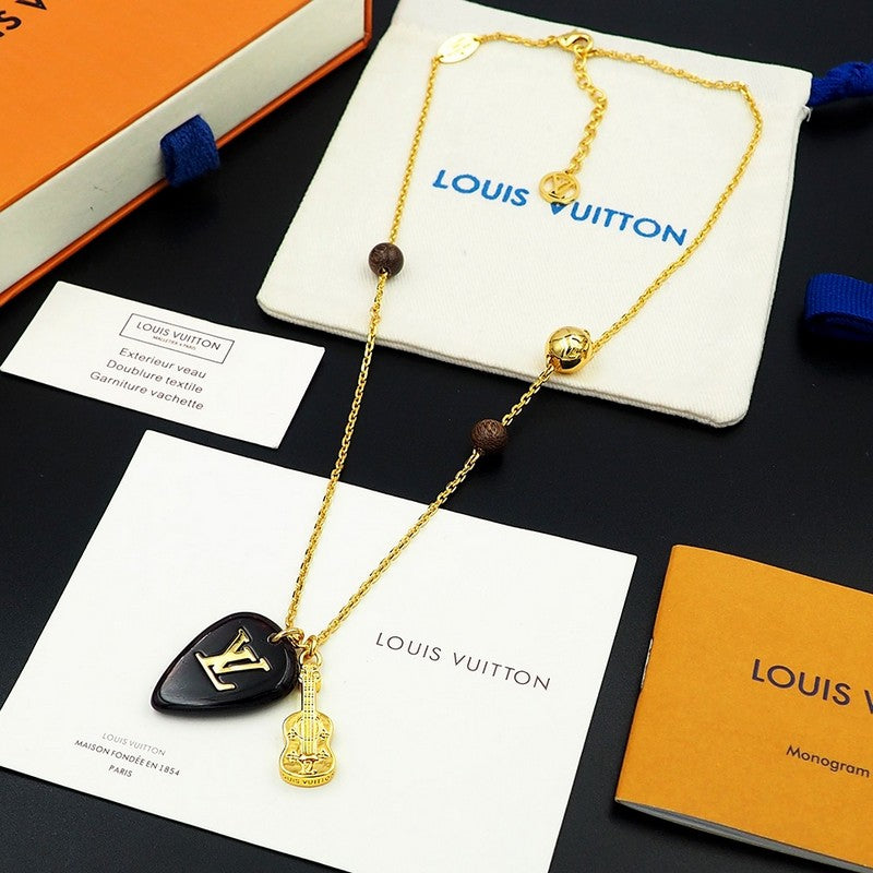 Louis Vuitton Picks Pendant 18K Gold Necklace