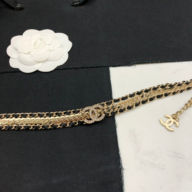 Chanel Strass 18K Gold Necklace