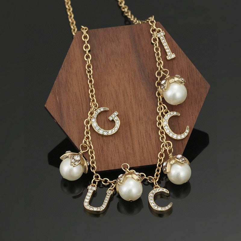 Gucci Double Pearl 18K Gold Necklace